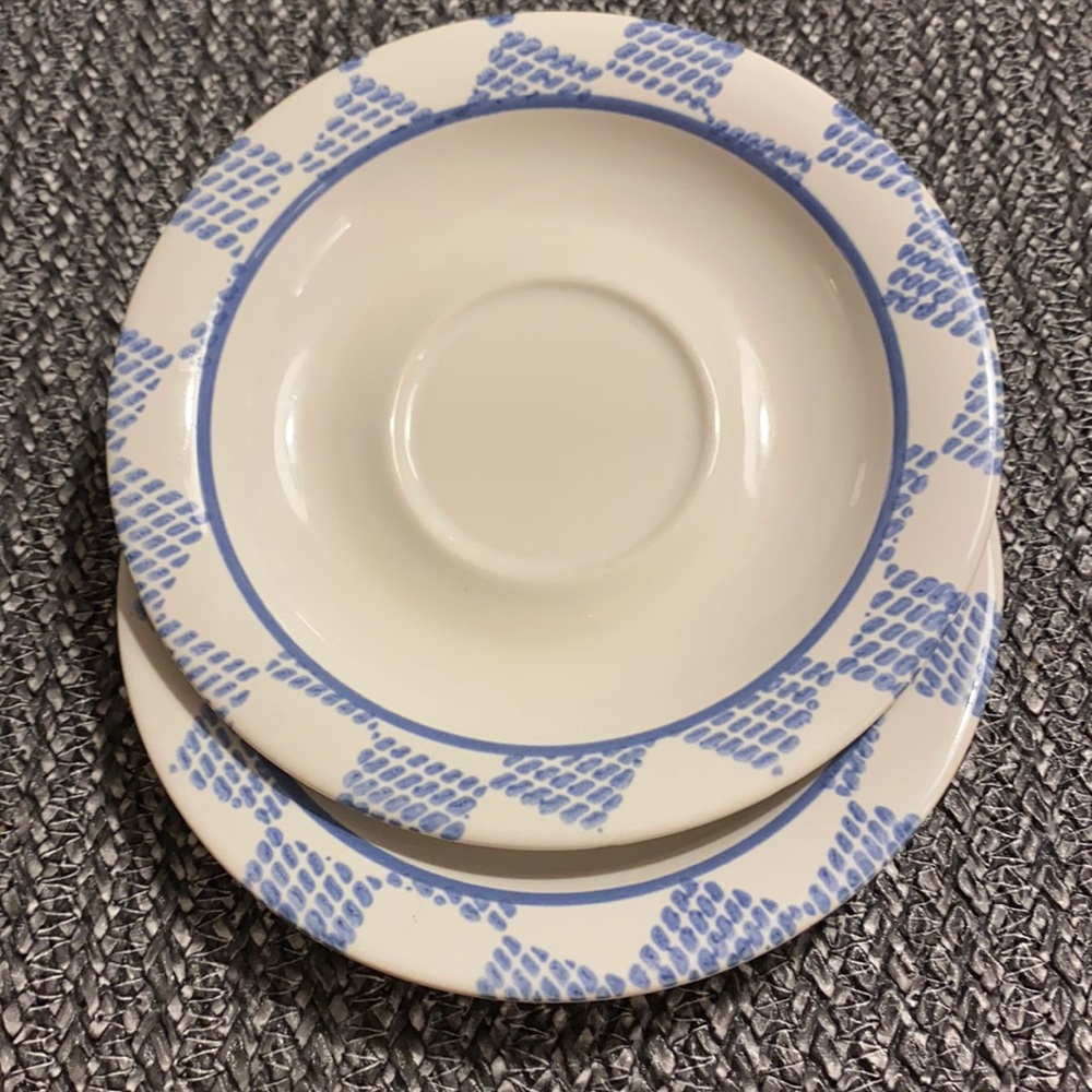 Pfaltzgraff Hopscotch Saucer Blue and White